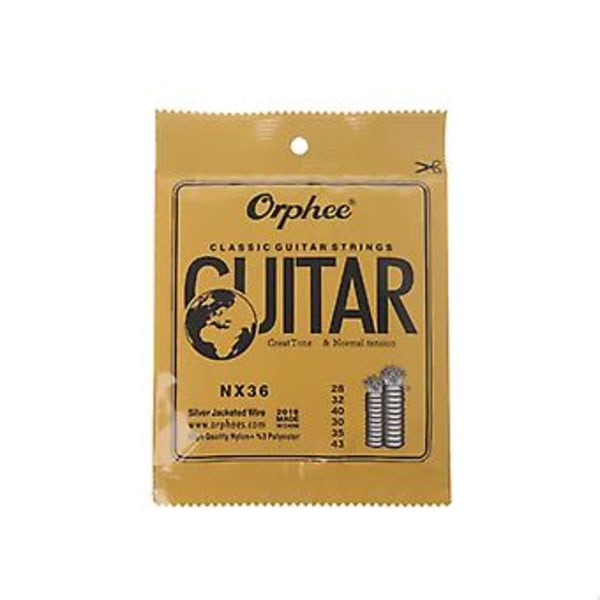 Klassisen kitaran kielet nylon & hopeapinnoitettu lanka kova normaali jännitys NX-35/36