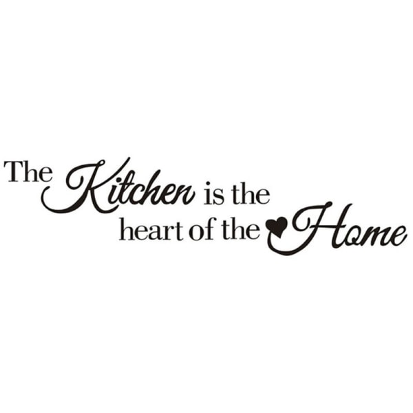 Kjøkkenklistremerke Motstandsdyktig bokstavsetning "Kjøkken er hjertet" avtakbart vanntett tapetklistremerke
