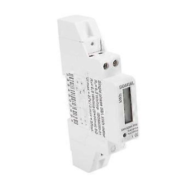 220V Enfas Din-skena LCD Digital Display Elektricitet Strömförbrukning Energi Wattmätare Wattmeter Kwh 5-32A