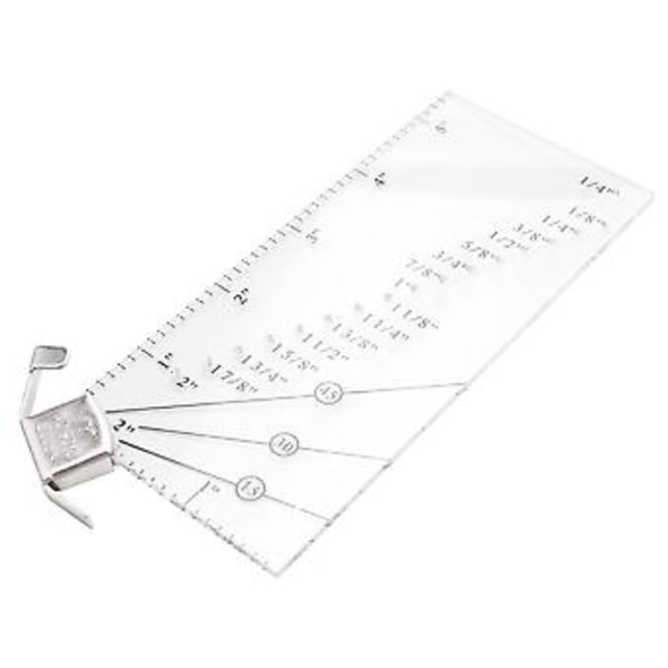 Sömnadsguide Linjal och Magnetisk Sömnadsguide för Symaskin - Perforerad Sömnadsmätare Perfekt 1/8 till 2 tum