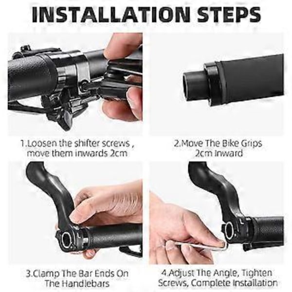 Cykelstyre Ändar Ergonomiska Halkfria MTB Mountainbike Styre Ändar för 21.8-22.8mm Styre