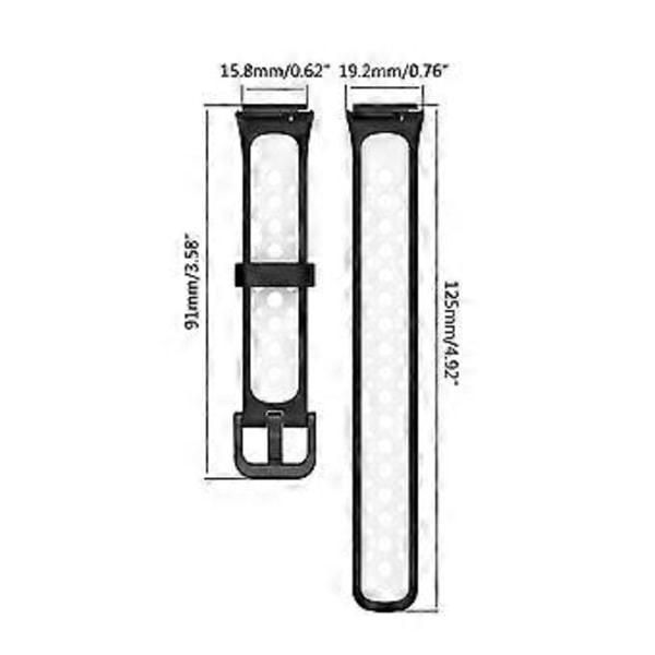 For HuaweiBand 7 Bånd Justerbart Armbånd Smartklokkebånd TPU Dobbel Fargestropp