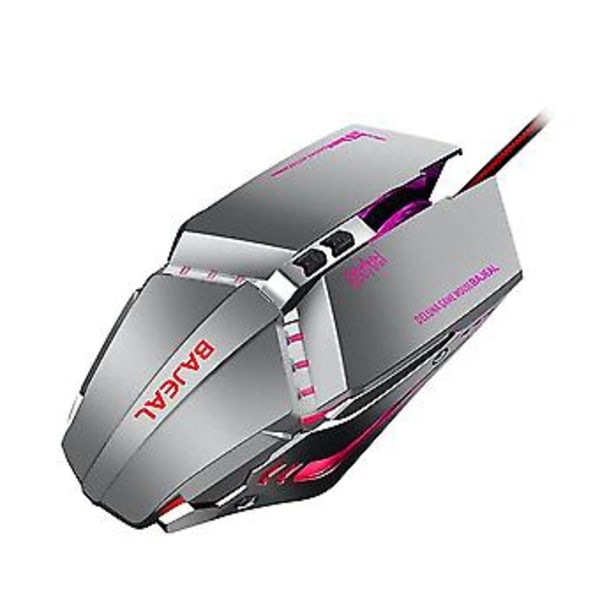 G7 Gamer Gamingmus Ergonomisk Trådbunden Gamingmus För Laptop Datortillbehör Dpi Switch Datormus, Silvergrå