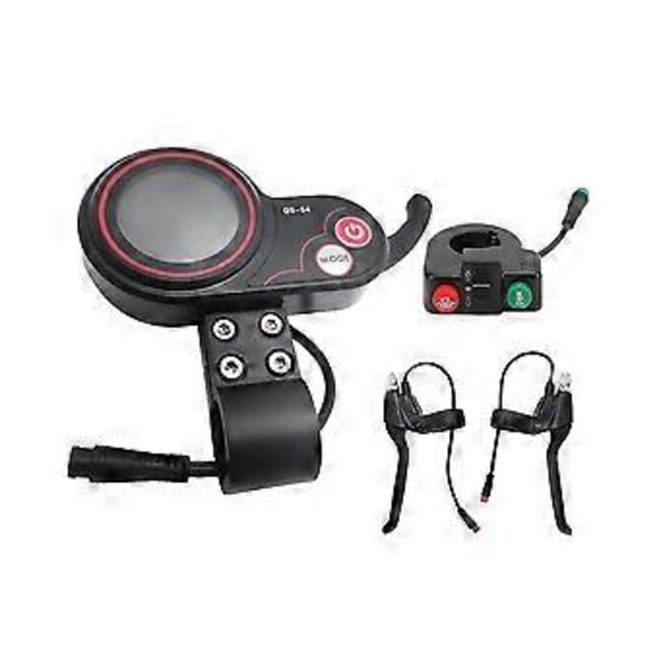 Qs-s4 48v-60v Tommelfingergas LCD Display Meter+kontaktknap+bremsegreb til Zero 8 9 10 8x 10x El