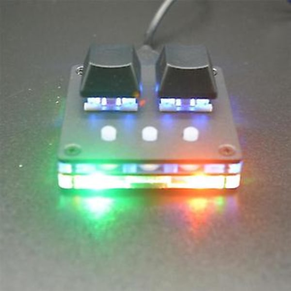 Osu Mini Tastatur 2 Tasters Gaming Tastatur Programmering Makro Tastatur Mekanisk Tastatur Rød Bryter, Svart