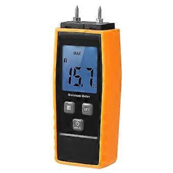 Handhållen Mini Fuktmätare Digital LCD Träfuktmätare Fuktdetektor för Virke Trä Gips Växter Gipsskivor Tegelbruk
