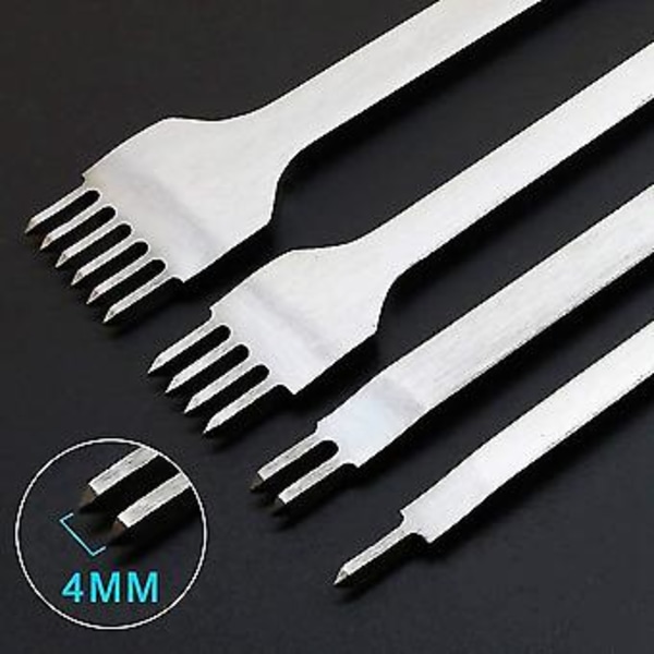 Nyöritystyökalusetti DIY-askarteluun 4 mm rei'illä 1/2/4/6 per