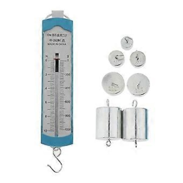 Lab Spring Dynamometer Fjäderdynamometer Krok Vikt Set Kraftmätare Dubbel Skala