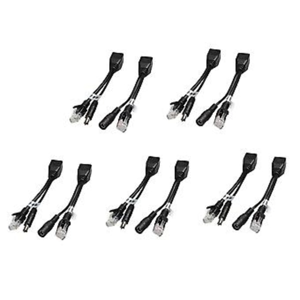 10 stk. (5 par) PoE Splitter PoE S PoE-kabel