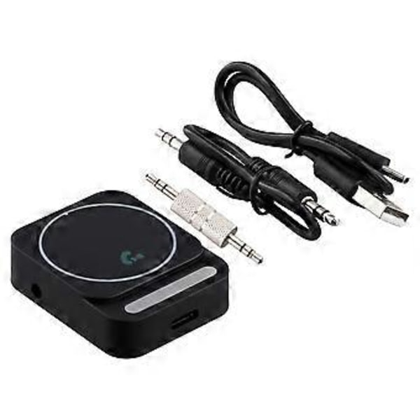 Bluetooth 5.3 AUX Biladapter Bluetooth Audio Mottaker Støyreduserende Bilmusikkadapter Innebygde Mikrofoner Håndfri Svart
