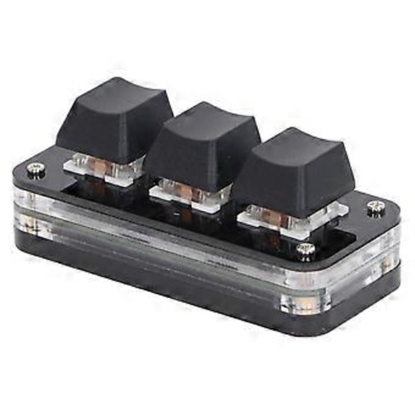 3 Tasters Mini Tastatur Industriell USB Tilpasset Blå Bryter Programmerbart Gaming Tastatur med RGB Lys