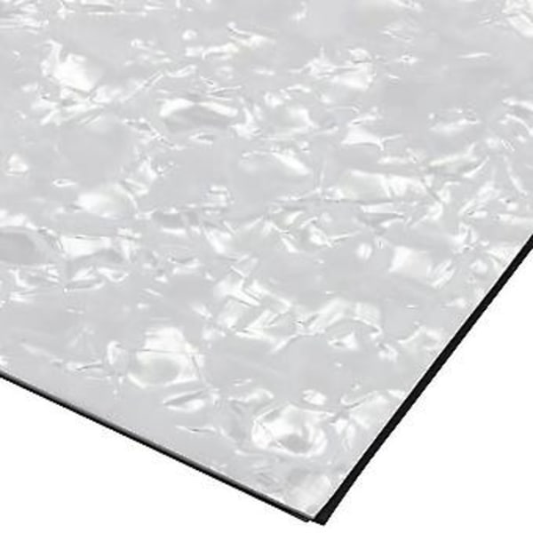 3-lagers PVC med basgitarrplektrumskydd Materialark DIY Oklippt 42,9x29x0,23 cm, Pärlvit