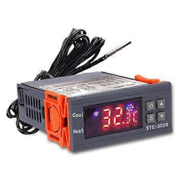 STC-3000 Højpræcisions Digital Termostat til Inkubator Temperaturregulator Termoregulator Opvarmning Køling 220V