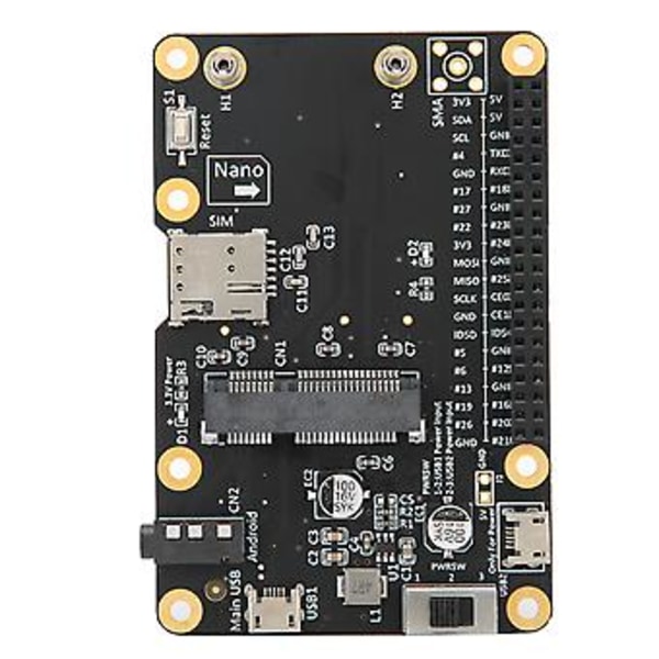GLTE Base Hat til Raspberry Pi, 3G/4G LTE Base Hat GLT Eto USB-modul Computertilbehør Ultimativ Pålidelighed