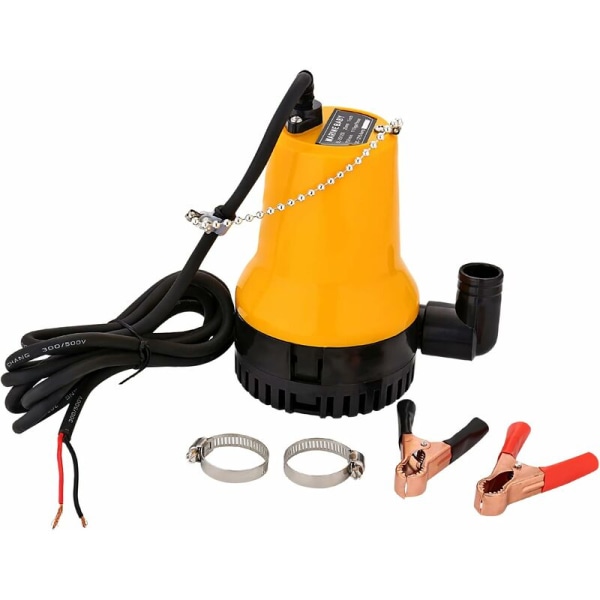 12V Submersible water pump 50W submersible pump 4200L/H DC pump Dirty water pump Portable line length 2.3 meters With clamp, for clean and dirty fis