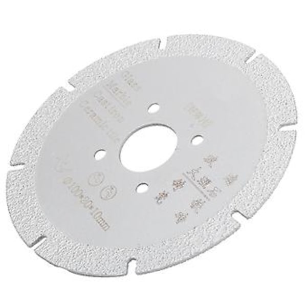 Hårdlödd Diamant Sågklinga Marmor Kapskiva Polering Slipskiva Hårdvaruverktyg Silver 100x20x10mm