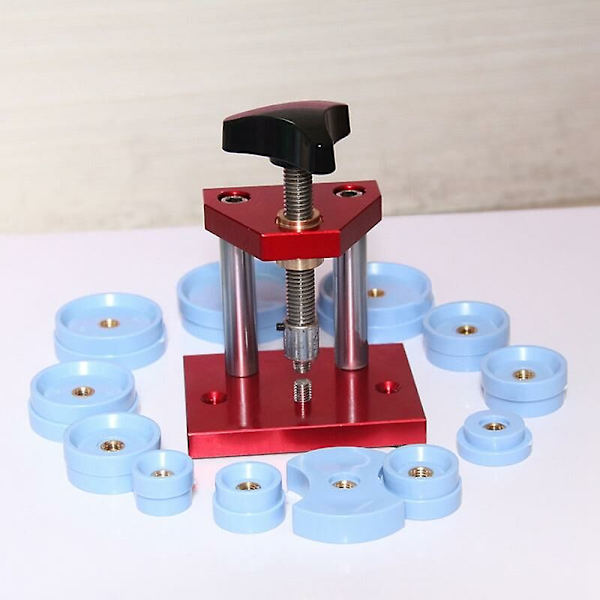 Micropress klockfodralpress micropress medium kraftig klockfodralpressverktyg med 12 nylonformar för klockreparation