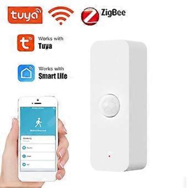 Tuya ZigBee Smart PIR Sensor Infrarød Bevægelsessensor til Menneskekroppen Hjemmesikkerhed Scene Sammenkobling Automatisering Batteridrevet