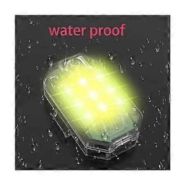 4 kpl Langaton Kaukosäädin Led Auto Moottoripyörä Strobe Valo 7 Väriä Törmäyksenesto Strobe Valo