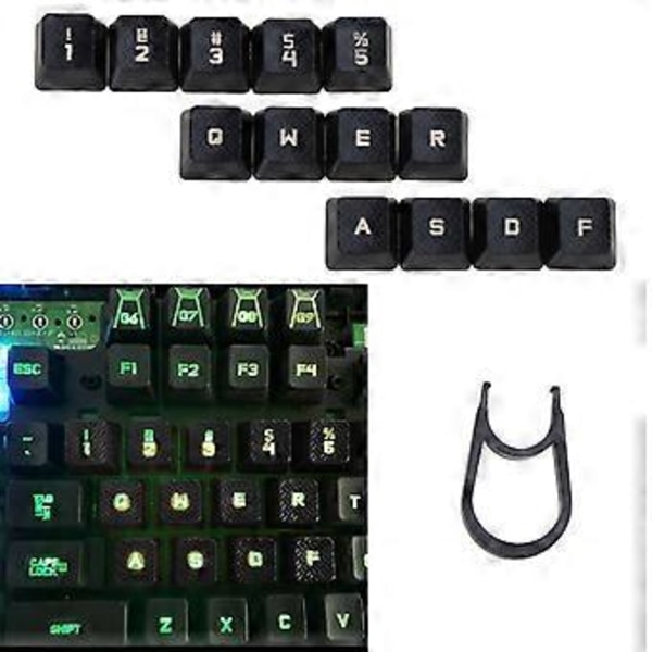 13 stk./pakke Bump Keycaps for Romer-G Switch G910 G810 G413 G310 Bakbelyst Mekanisk Tastatur Keycap Sett Anti-skli