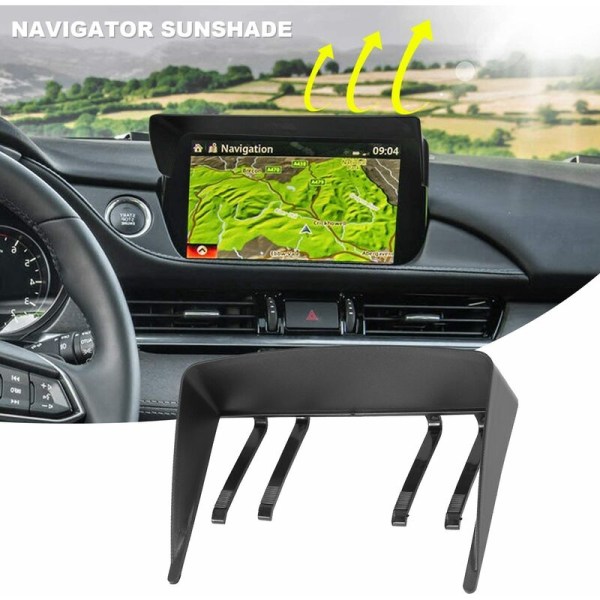 Sun Shade Shield Glare Visir til 7 tommer Auto Vehicle GPS Navigator Monitor