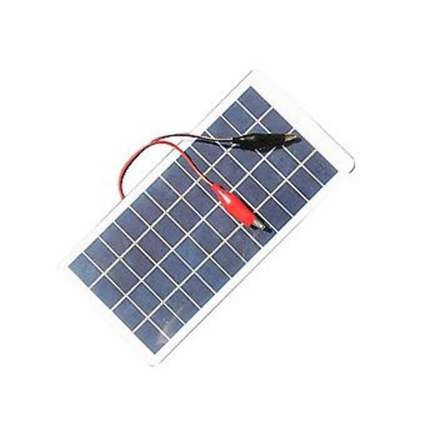 5W 12V Monikiteinen aurinkopaneeli, ulkokäyttöön, kannettava, vedenpitävä latauspaneeli klipseillä, voi ladata 9-1