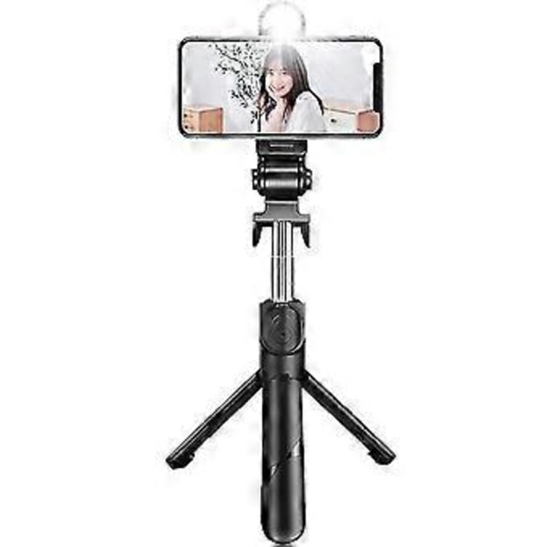 Selfie-keppiteline kaukosäätimellä ja LED-valolla, jatkettava Selfie St...