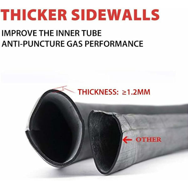 2 stk. inner tube dekk 4.10/3.50-4 tommer serie for håndtruck, vogn, håndvogn, hagevogn, gressklipper, erstatningsrør 4.10-4