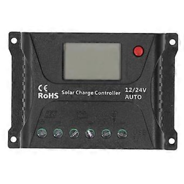 Solar Charge Controller PWM Udladningskontrol LED Display med USB 10A 12V 24V til Batteri