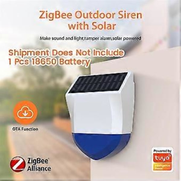 NEO Graffiti Smart Hørbar Alarm ZigBee Udendørs Lyd- og Lysalarm Vandtæt Solar Lyd Lys Alarmer