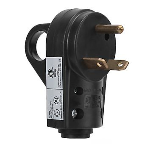 RV Elektrisk Adapter, 30A 125V Hannplugg Hannplugg RV Uttaksplugg Ultimativ Pålitelighet