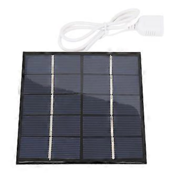 3W 5V Solpanel til Sikkerhedskamera Monokrystallinsk Silicium Udendørs Solpanel til Ventilator Lommelygte Vandpumpe Sort