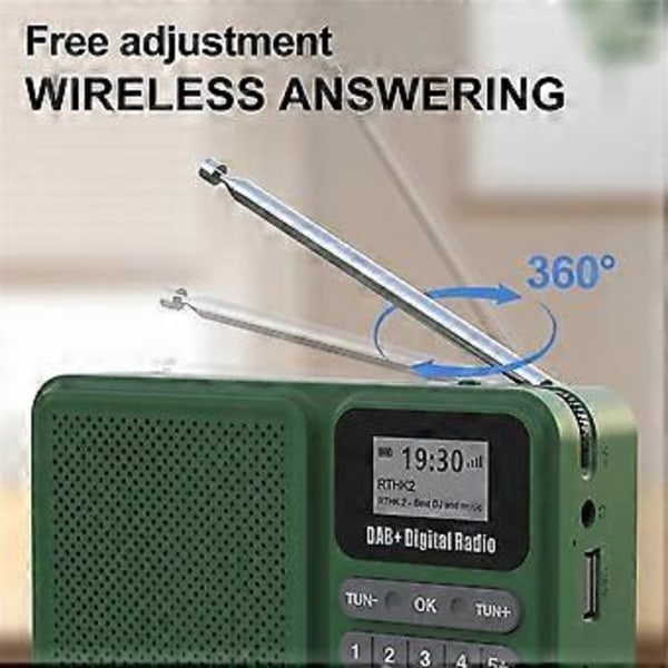 Kannettava + Digitaalinen Radio Aurinkovoimalla Bluetooth FM-radio Tukee U-levyä TF-korttia Mp3-toistoa Kaiutin LCD-näyttö