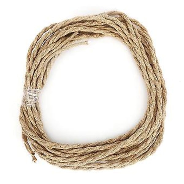 Vintage Hamppuköysi Kierretty Pari Sähköjohto Kaapeli DIY Tarvikkeet Kattokruunuvalaisimeen 10 metriä