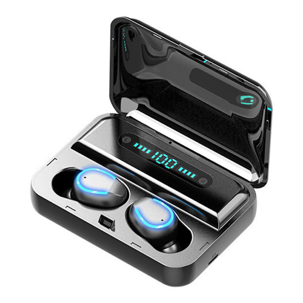 Bluetooth-hodetelefoner Trådløse ørepropper Touch Control med LED-ladeveske