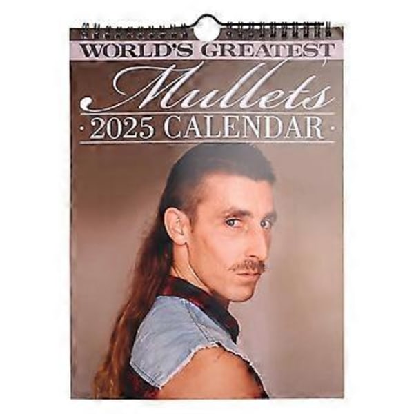 2025 Väggkalender Månadsvis Världens Bästa Mullets Hängande Kalender Nyårsplanerare för Julstrumpor