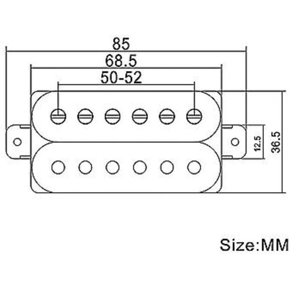 Alnico 5 Elgitarr Pickup Humbucker Dubbelspole Pickup