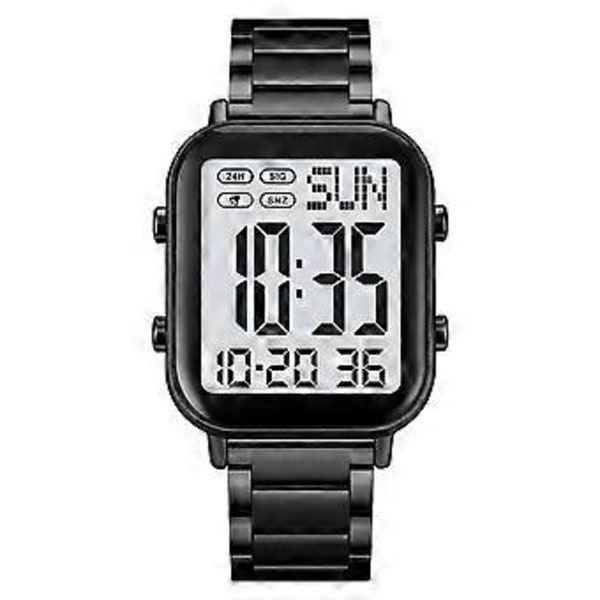 SKMEI Digital Klokke: 30M Vanntett, Bakgrunnsbelysning, 1/100 Sekund Stoppeklokke, Alarm, Nedtelling, Dobbel Tid, 12/24 Timers Formater