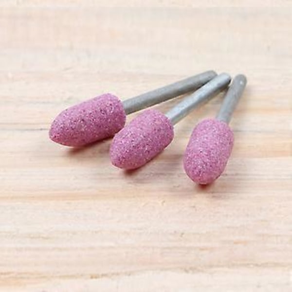 10 stk. slipestein for tilbehør, slipesteinhode for roterende verktøy - Form rosa