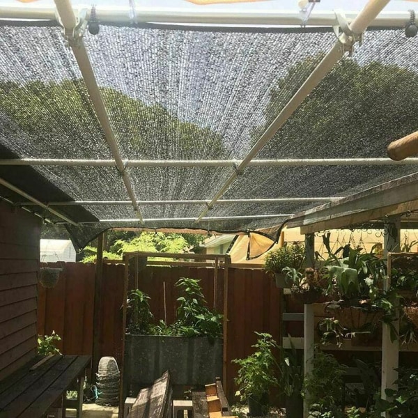 Skuggnät 8 skuggningsnålar 80% stärker tjockare skuggnät, växthus vindnät med öljetter, för växtöverdrag/växthus/trädgård/P