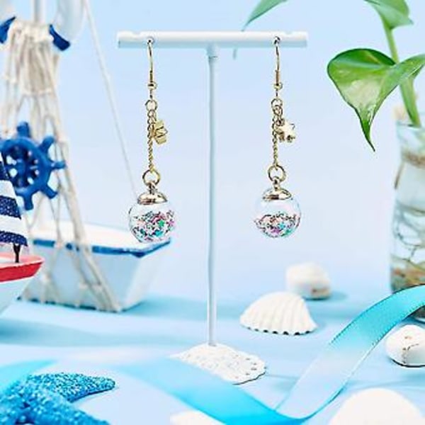 100 st Glasboll Hänge Berlocker 10 Färger Stjärnor Örhänge Hängen Smyckestillverkning För Diy Halsband