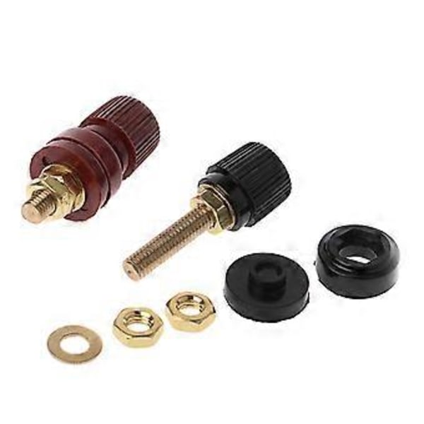 1 Par 6mm 333 Bindingsstolpe til Effektforstærkerterminaler AC Strøm o Adapter