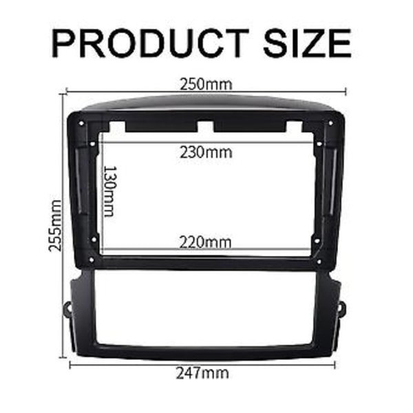 2 Din Bilradio Fascia Til Sorento 06-09 Dvd Stereo Ramme Plade Adapter Monteringsinstrumentbræt Installation