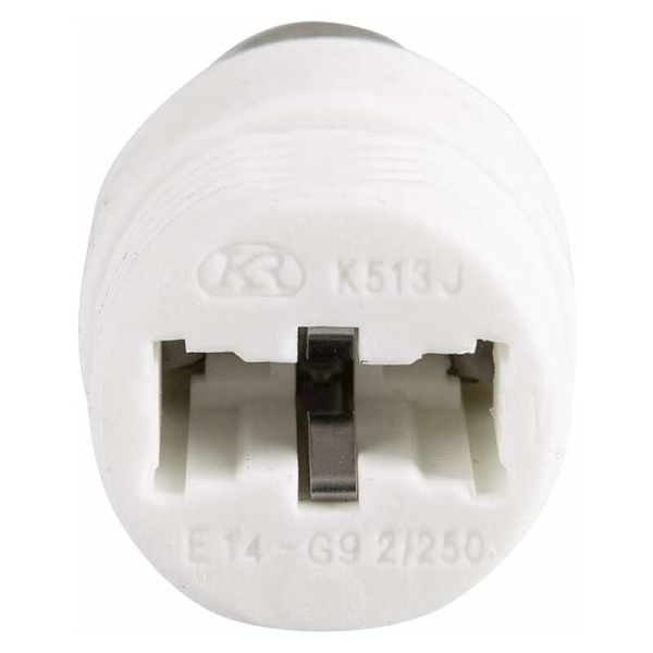 2-pack E14 till G9-adapter för LED, halogen och CFL-lampor