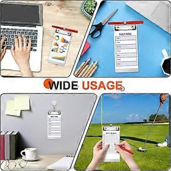Metal Aluminium Clipboard med Penholder 10,4 x 21,3 cm Mini Aluminium Lomme Clipboard A5 Clipboard til Kontor Skole