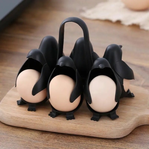Eggestativ  Eggkopp  Eggkopp  Morsom eggkopp  Svart eggkopp  Egg oppbevaringsboks  Plastegg holder  Egg innlegg  Eggholder（6 egg）