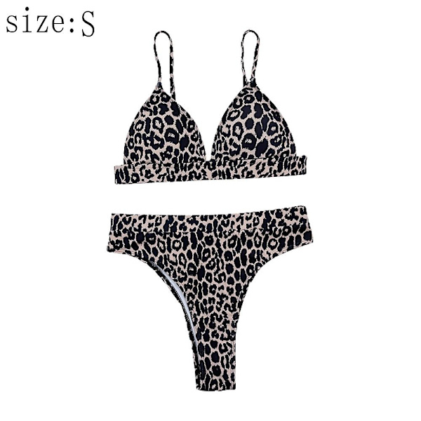 Sommarstrand Baddräkt Baddräkt Dam Baddräkt Leopard Bikini Split Baddräkt S