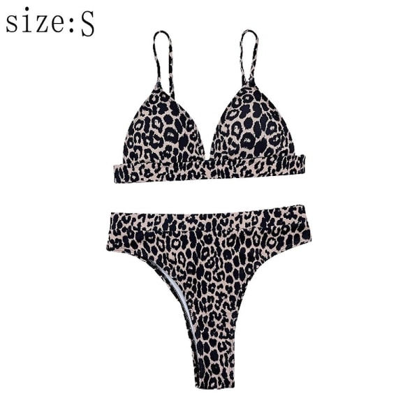 Summer Beach Badedrakt Badedrakt Dame Badedrakt Leopard Bikini Split Badedrakt S