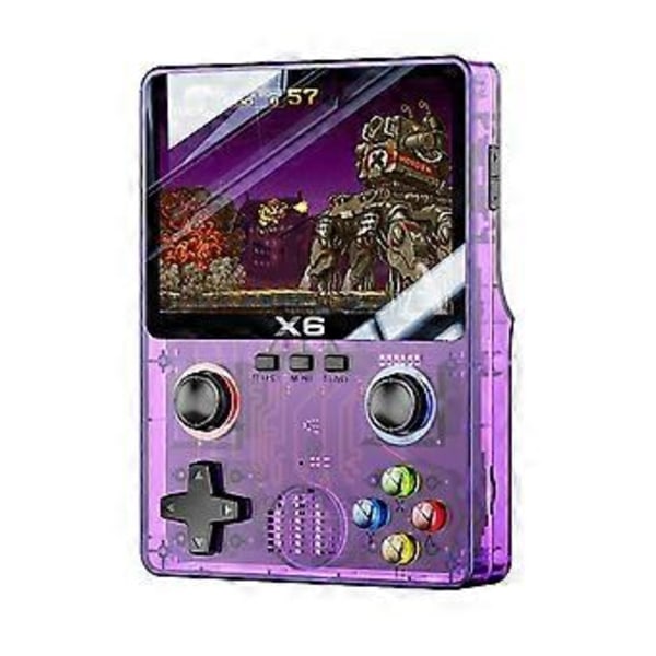 X6 Retro Spillekonsol 3,5 tommer IPS Skærm Bærbar Håndholdt Spillekonsol Retro Arkade Understøtter 11 Emulatorer Børnegaver 32G B