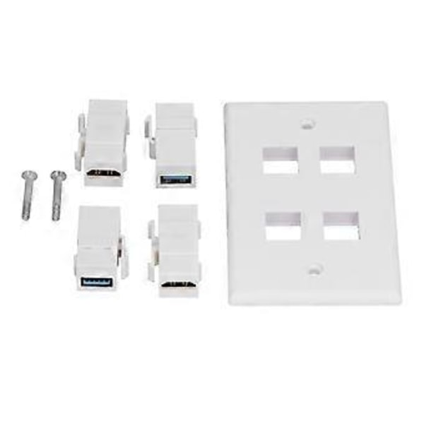 US Veggpanel, 2 HD Multimedia Interface + 2 US Veggplate Vegguttak Neste-Generasjons Design